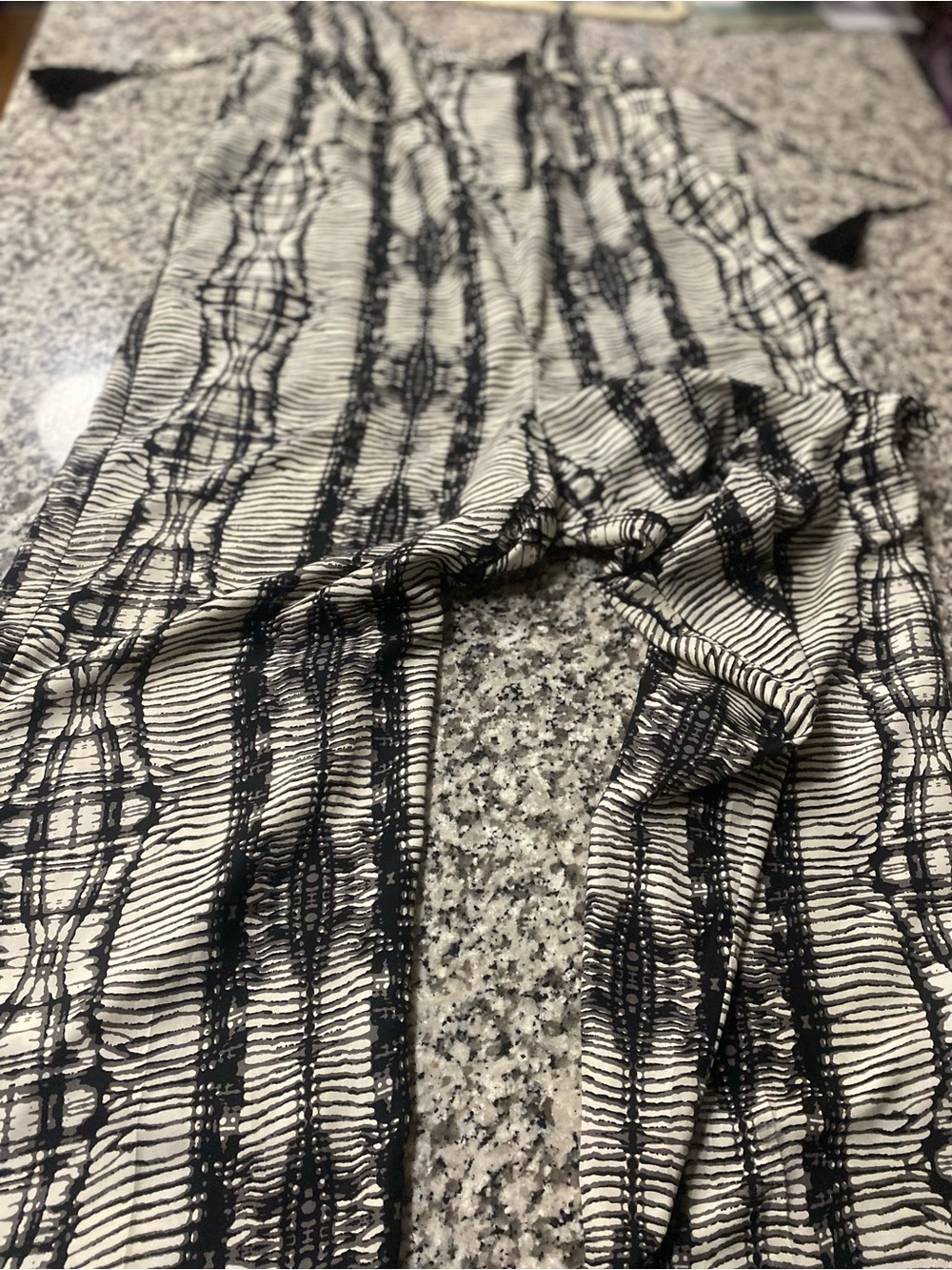 True Destiny Black and Cream Printed Jumpsuit